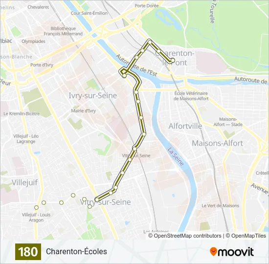 180 Bus Line Map