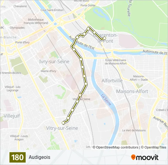 180 Bus Line Map
