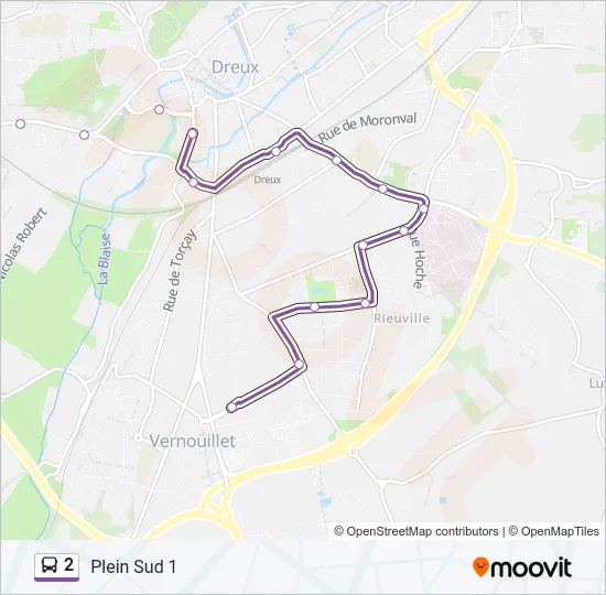 2 Bus Line Map
