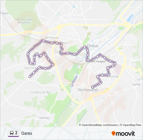 2 Bus Line Map