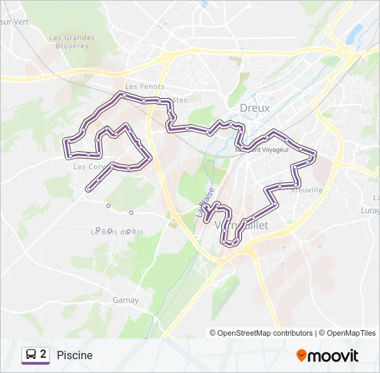 2 Bus Line Map