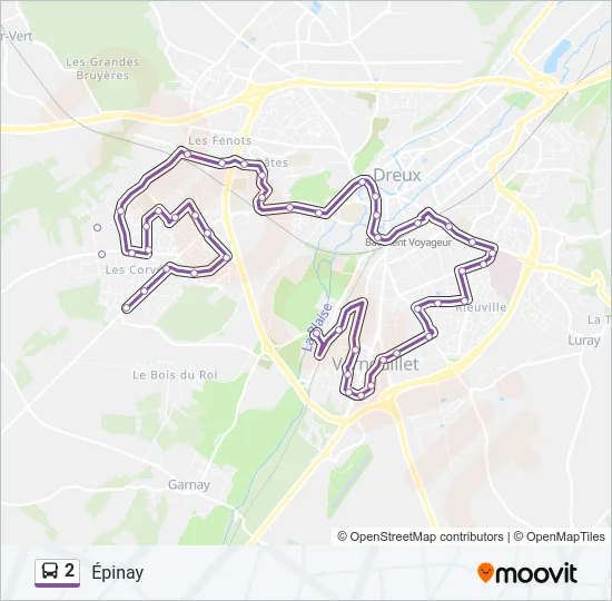 2 Bus Line Map
