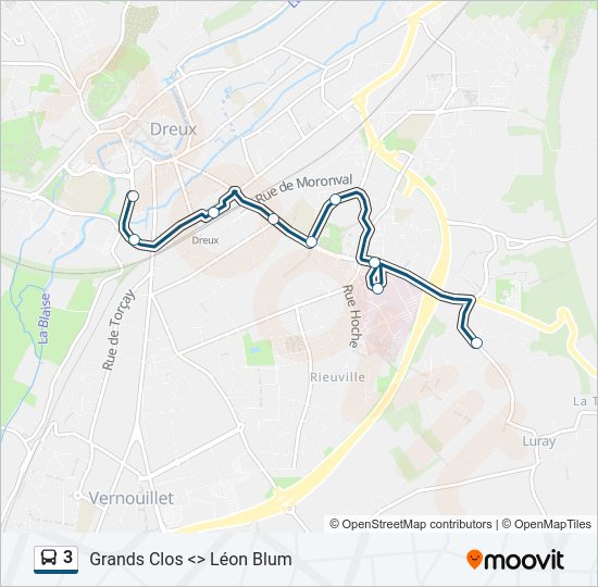 3 Bus Line Map