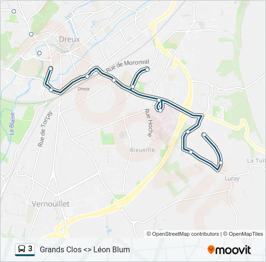 3 Bus Line Map