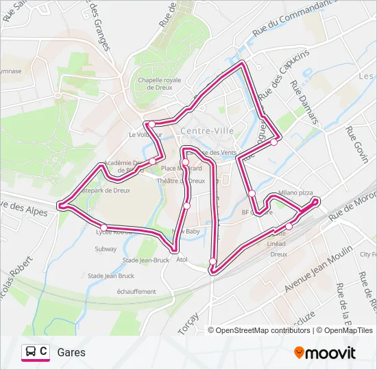C Bus Line Map