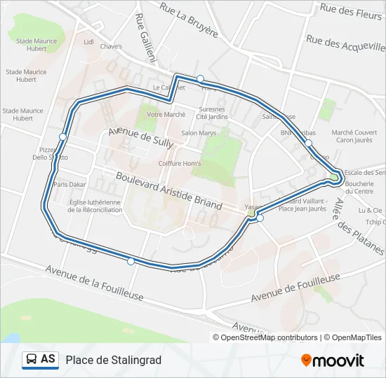 AS Bus Line Map