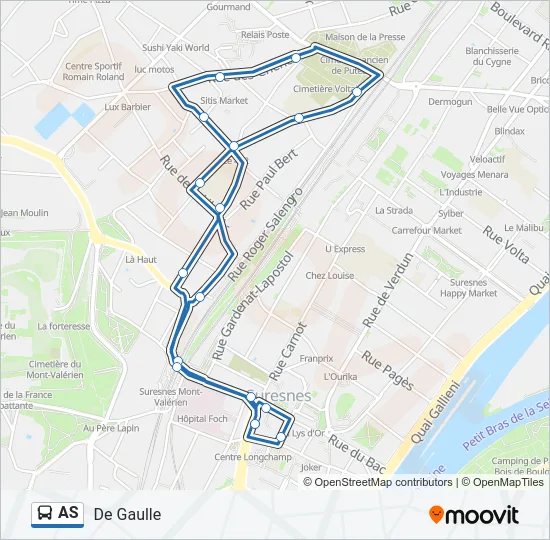 AS Bus Line Map