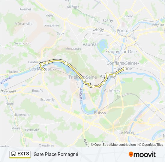 EXTS Bus Line Map