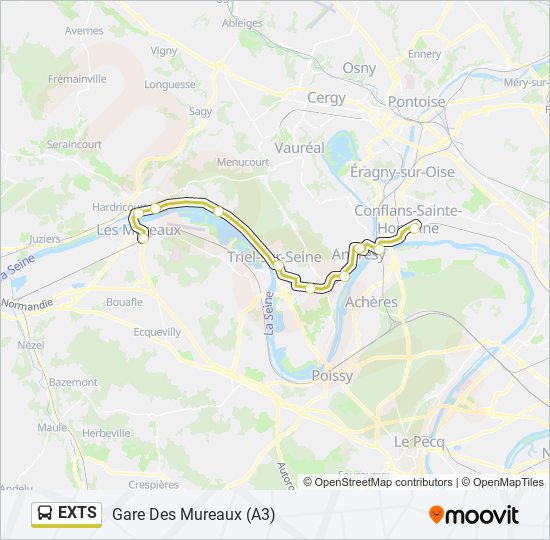 EXTS Bus Line Map