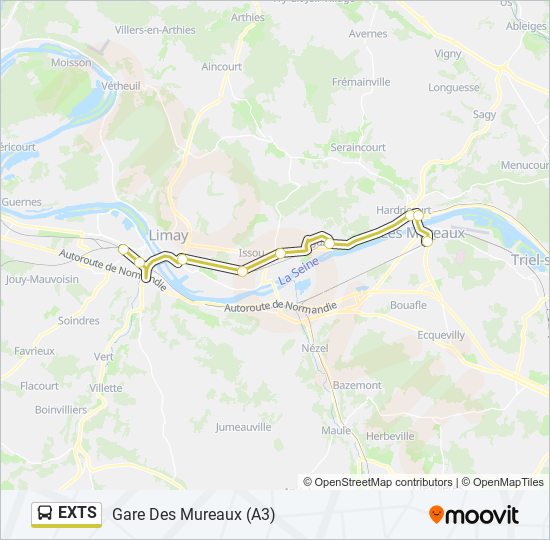 EXTS Bus Line Map