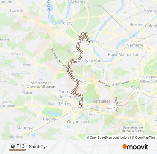 T13 Light Rail Line Map