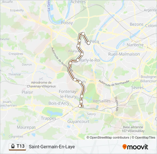 T13 Light Rail Line Map