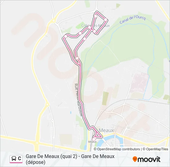 C Bus Line Map