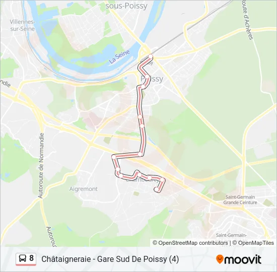 8 Bus Line Map