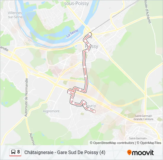 8 Bus Line Map