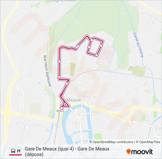 H Bus Line Map
