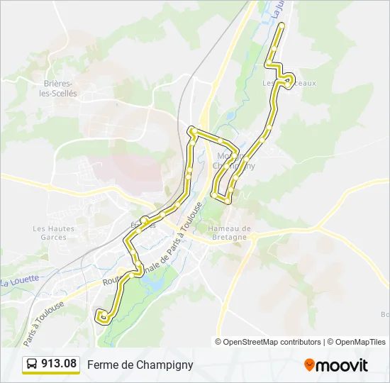 913.08 Bus Line Map