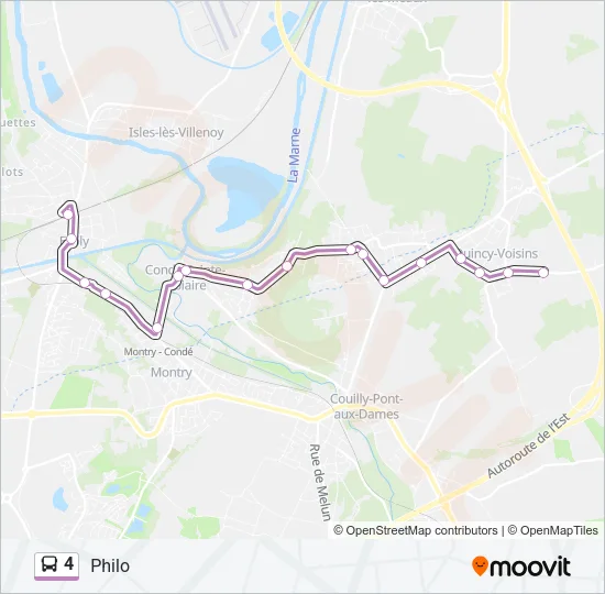 4 Bus Line Map