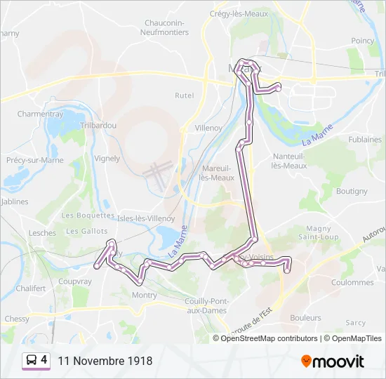 4 Bus Line Map