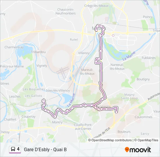 4 Bus Line Map