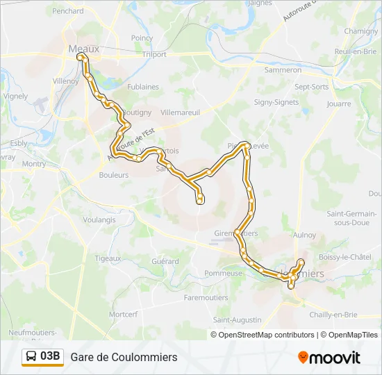 03B Bus Line Map