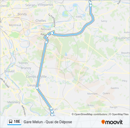 18e Itinéraire Horaires Arrêts And Plan Gare Melun Quai De Dépose