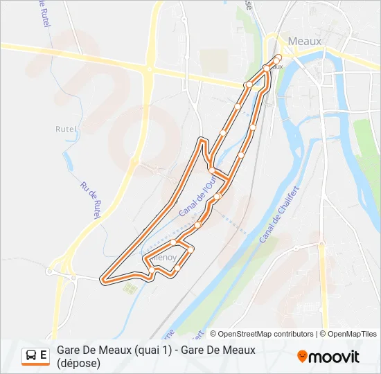 E Bus Line Map