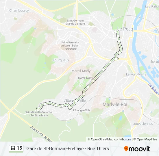 15 Bus Line Map
