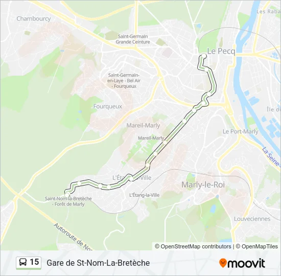 15 Bus Line Map