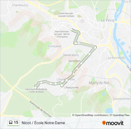 15 Bus Line Map