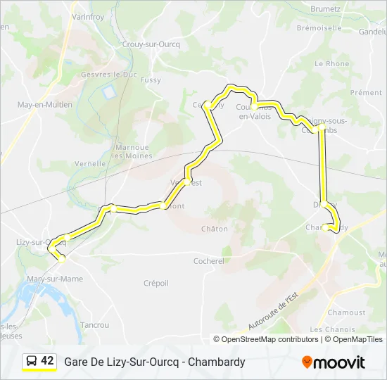 42 Bus Line Map