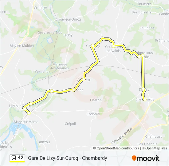 42 Bus Line Map