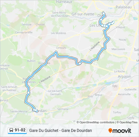 91-02 Bus Line Map