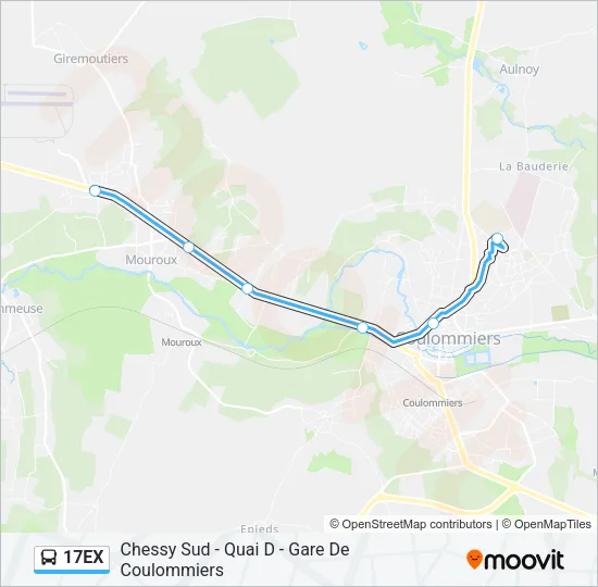 17EX Bus Line Map