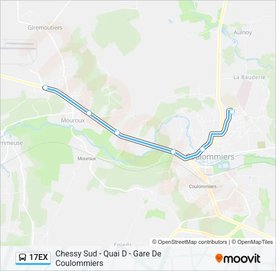 17EX Bus Line Map
