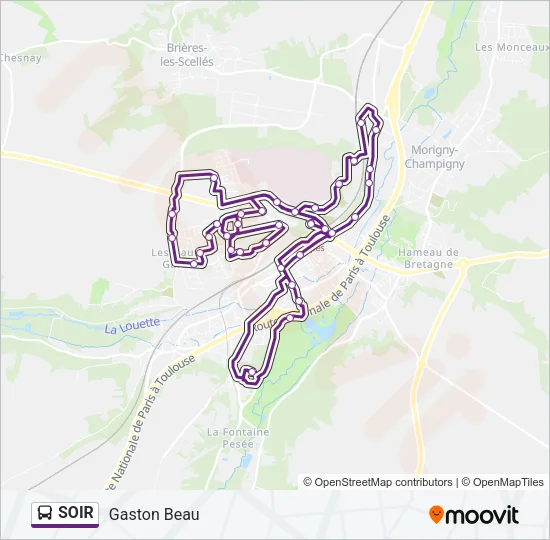 SOIR Bus Line Map