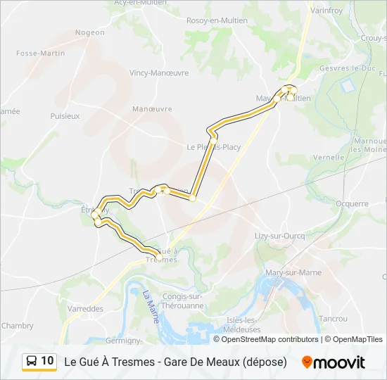 10 Bus Line Map