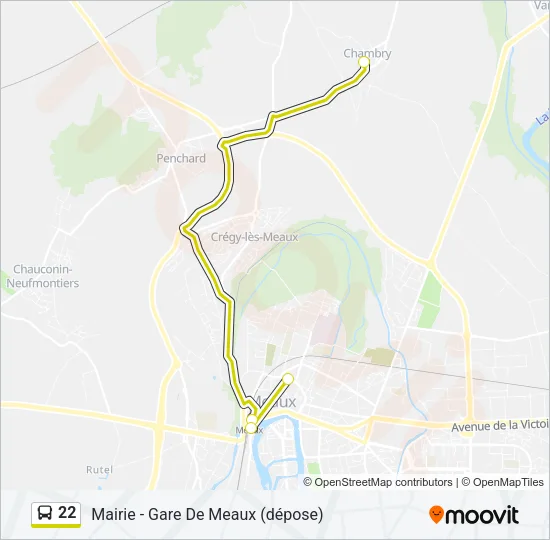 22 Bus Line Map
