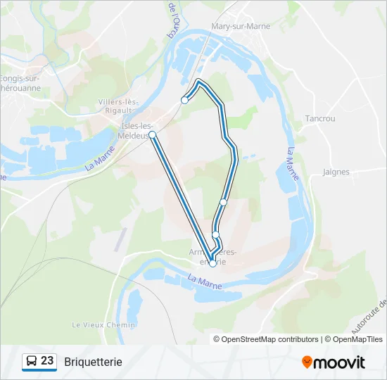 23 Bus Line Map