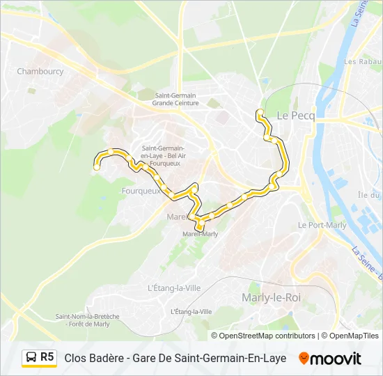 R5 Bus Line Map