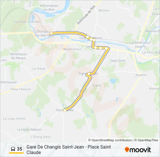 35 Bus Line Map