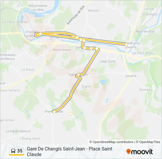 35 Bus Line Map