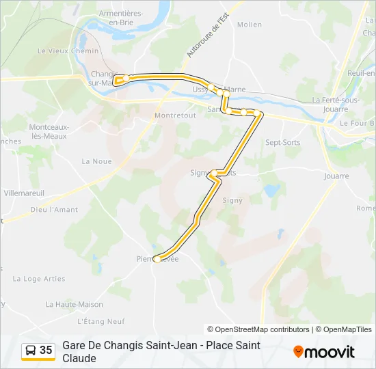 35 Bus Line Map