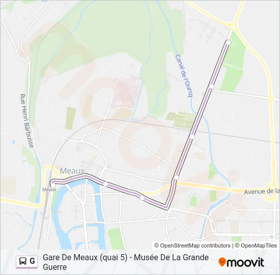 G Bus Line Map