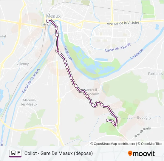F Bus Line Map