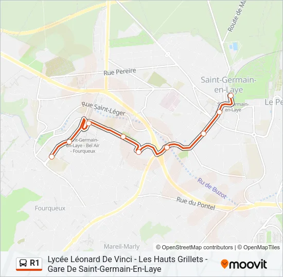 R1 Bus Line Map