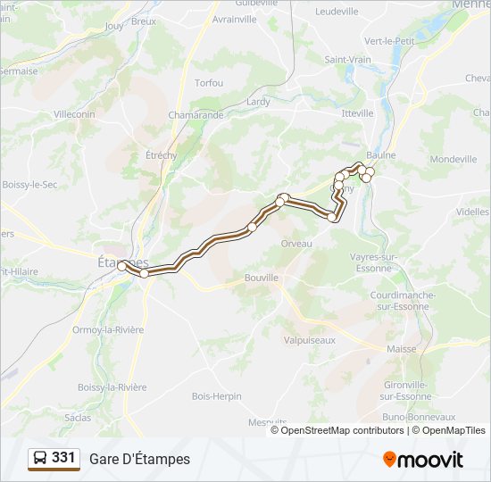 331 Bus Line Map