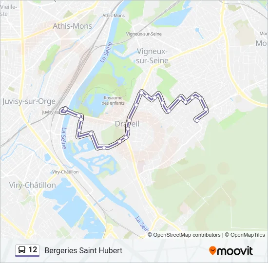 12 Bus Line Map