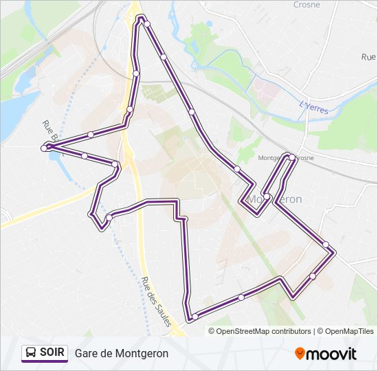 SOIR Bus Line Map
