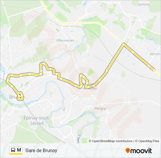 M Bus Line Map